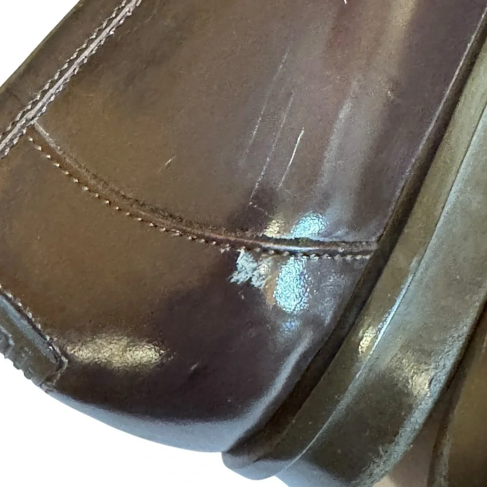 Coach Men’s Brown Leather Jerry Slip-On Loafers Made In Italy Size 11.5D